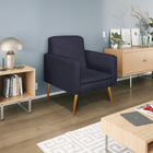 Kit 02 Poltronas Bella Pés Palito Mel Corano - Amarena Móveis