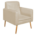 Kit 02 Poltronas Bella Pés Palito Mel Corano - Amarena Móveis