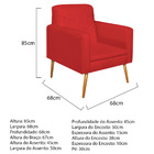 Kit 02 Poltronas Bella Pés Palito Mel Corano - Amarena Móveis