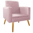 Kit 02 Poltronas Bella Pés Palito Mel Corano - Doce Sonho Móv