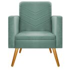 Kit 02 Poltronas Bella Pés Palito Mel Linho - Doce Sonho Móve