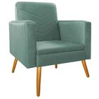 Kit 02 Poltronas Bella Pés Palito Mel Linho - Doce Sonho Móve