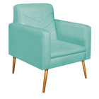 Kit 02 Poltronas Bella Pés Palito Mel Suede - Amarena Móveis