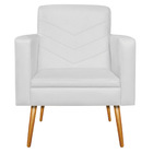 Kit 02 Poltronas Bella Pés Palito Mel Suede - Amarena Móveis