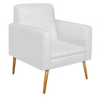 Kit 02 Poltronas Bella Pés Palito Mel Suede - Amarena Móveis