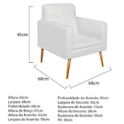 Kit 02 Poltronas Bella Pés Palito Mel Suede - Amarena Móveis