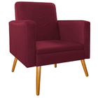 Kit 02 Poltronas Bella Pés Palito Mel Suede - Doce Sonho Móve