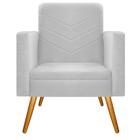 Kit 02 Poltronas Bella Pés Palito Mel Suede - Doce Sonho Móve