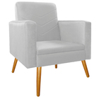 Kit 02 Poltronas Bella Pés Palito Mel Suede - Doce Sonho Móve