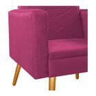 Kit 02 Poltronas Bella Pés Palito Mel Suede Pink - Amarena Mó