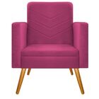 Kit 02 Poltronas Bella Pés Palito Mel Suede Pink - Amarena Mó