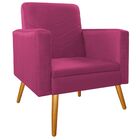 Kit 02 Poltronas Bella Pés Palito Mel Suede Pink - Amarena Mó