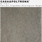 Kit 02 Poltronas Betina Base Aço Rosê Algodão Ecológico Bege