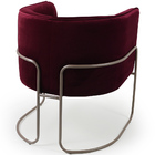 Kit 02 Poltronas Betina Base Champagne Veludo Cabernet - Next