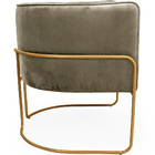 Kit 02 Poltronas Betina Base Mustard Veludo Marrom Claro - Ca