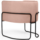 Kit 02 Poltronas Betina Base Preto Algodão Ecológico Salmão -