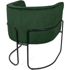 Kit 02 Poltronas Betina Base Preto Veludo Verde - Nexta Casa