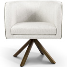 Kit 02 Poltronas Betina Giratória Giromad Viscolinho Off Whit