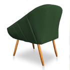 Kit 02 Poltronas Bianca Suede Verde Pés Palito Castanho - Pal