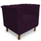 Kit 02 Poltronas Chesterfield Retro Capitonê Veludo Roxo - Me