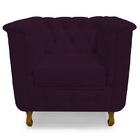 Kit 02 Poltronas Chesterfield Retro Capitonê Veludo Roxo - Me