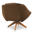 Kit 02 Poltronas Chicago Giratória Veludo Terracota Base De M