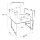 Kit 02 Poltronas Clarice Veludo Bege Base Metálica Industrial