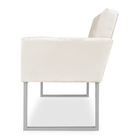 Kit 02 Poltronas Clarice Veludo Bege Base Metálica Industrial