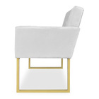 Kit 02 Poltronas Clarice Veludo Cinza Base Metálica Industria