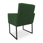 Kit 02 Poltronas Clarice Veludo Verde Base Metálica Industria