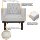 Kit 02 Poltronas Classic Pés Luís Xv Suede Branco - Amarena M