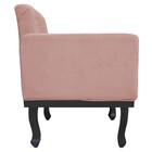 Kit 02 Poltronas Classic Pés Luís Xv Suede Rosê - Amarena Móv