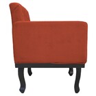 Kit 02 Poltronas Classic Pés Luís Xv Suede Terracota - Amaren