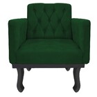 Kit 02 Poltronas Classic Pés Luís Xv Suede Verde - Amarena Mó