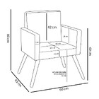 Kit 02 Poltronas Com 01 Puff Larissa Sue - Azul Marinho