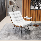 Kit 02 Poltronas Costela Corino Base Metálica Preto M11 - D'r