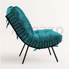 Kit 02 Poltronas Costela Industrial Ferro Preto Sala De Estar