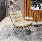 Kit 02 Poltronas Costela Linho Base Metálica Preto - D'rossi