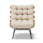 Kit 02 Poltronas Costela Suede Base Metálica Preto M11 - D'ro