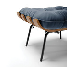 Kit 02 Poltronas Costela Suede Base Metálica Preto M11 - D'ro