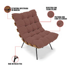 Kit 02 Poltronas Costela Veludo Base Metálica Preto M11- D'ro