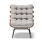 Kit 02 Poltronas Costela Veludo Base Metálica Preto M11- D'ro