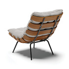 Kit 02 Poltronas Costela Veludo Cinza Base Metálica Preto - D