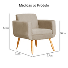 Kit 02 Poltronas Cristal Requinte Suede Cores - Ds Estofados