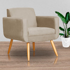 Kit 02 Poltronas Cristal Requinte Suede Cores - Ds Estofados