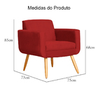 Kit 02 Poltronas Cristal Requinte Suede Cores - Ds Estofados