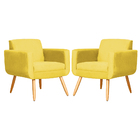 Kit 02 Poltronas Cristal Requinte Suede Cores - Ds Estofados