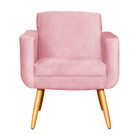 Kit 02 Poltronas Cristal Requinte Suede Cores - Ds Estofados