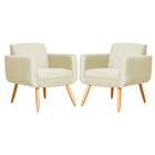 Kit 02 Poltronas Cristal Requinte Suede Cores - Ds Estofados