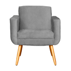 Kit 02 Poltronas Cristal Requinte Suede Cores - Ds Estofados